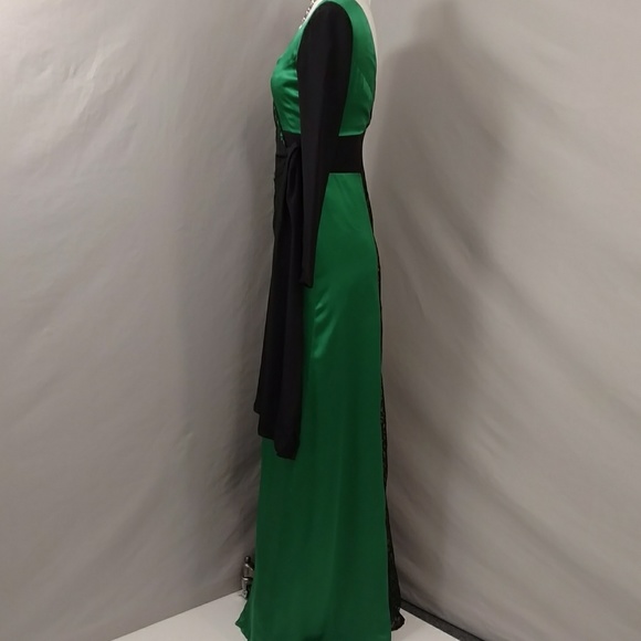 Emerald Green Gown Dido by Veronica Moncho Lobo High Quality Designer Wrap Style - Picture 3 of 8